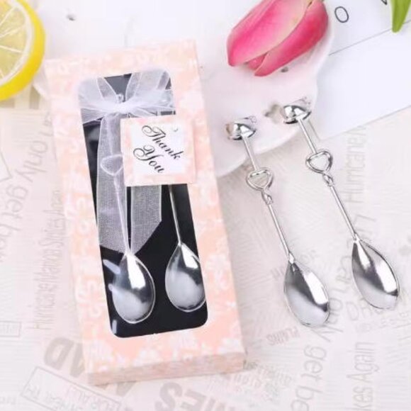 3 Sets/Lot Favors Spoon Drink Tea Coffee Milk Souvenir Stainless Steel Baby Show - Picture 2 of 5